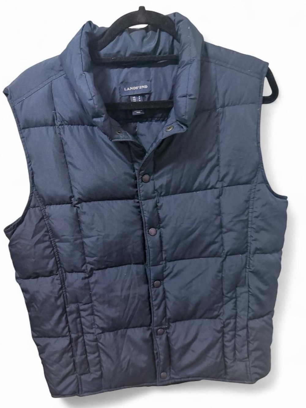Lands' End Men's Navy Quilted Puffer Vest
